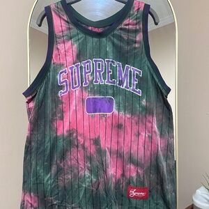 Supreme Dyed Basketball Jersey Green